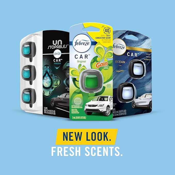 Febreze Midnight Breeze Air Freshener Vent Clips - 1ct