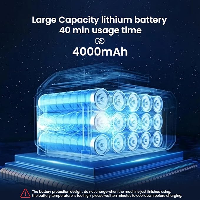 VIMALIFE 10000Pa Cordless Car Vacuum Cleaner & Air Duster, Powerful Handheld Auto Vacuum, 42000RPM Motor, LED Light, Type-C Fast Charge, Washable Filter, 5 Multi-Nozzles for Home, Car, Pet Hair, Blue