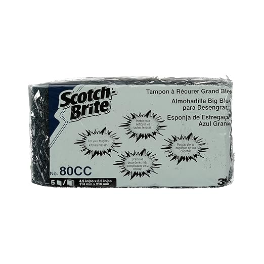 3M Scotch-Brite Big Blue Scouring Pad 80CC, 4.5 in x 8.5 in