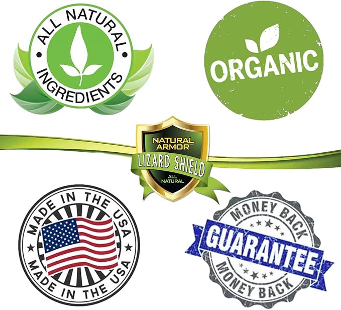 Natural Armor Lizard & Gecko Repellent Spray - Powerful Peppermint Formulation Repels All Types of Lizards & Geckos and Works Better Than Ultrasonic Gimmicks – 128 fl oz - Gallon Ready to Use
