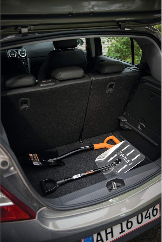 Fiskars Auto Spade, Solid, Weight: 1.4 kg, Length: 80 cm, Steel/Plastic, Black/Orange, 1014809