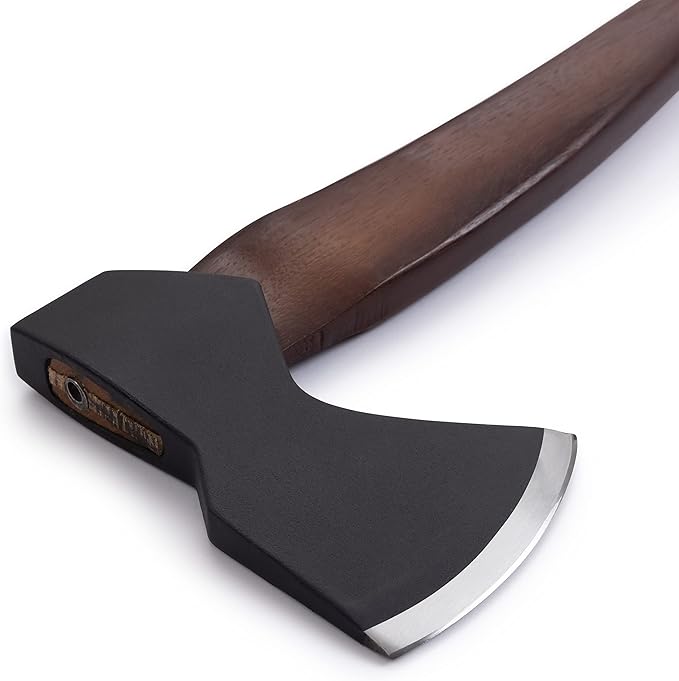 Barebones Felling Axe - Carbon Steel Blade - All-Purpose Axe - Leather Accents - Polyester Sheath