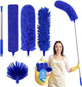 Dusters for Cleaning,Microfiber Feather Duster 5-in-1 Kit, Duster with Extension Pole 100 Inches, Cobweb Duster, Microfiber Dusters for High Ceilings and Fans, Blinds and Cars