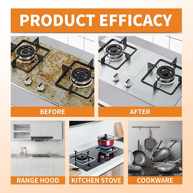 Kitchen Cleaner,All Purpose Cleaner, Heavy Duty Degreaser Cleaner, Remove Stains Cleaning Spray, Multi Purpose Cleaner Spray Removes Grease, Grime, And Stains On Bathrooms, Floors, and More (1pcs)
