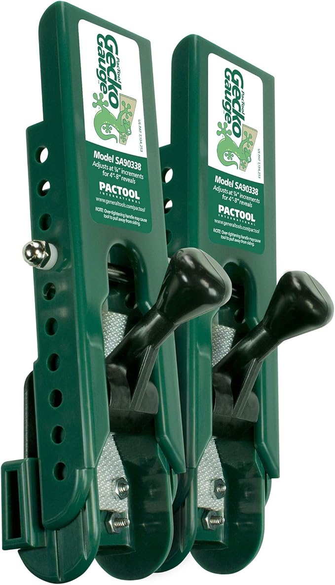 PacTool SS424 Backerboard Shear + PacTool SA90338 Gecko Gauge LP Siding Installation Tool Bundle