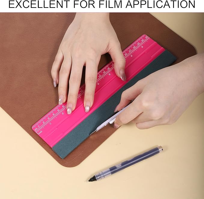 Professional Squeegee for Vinyl, 10 Inch Vinyl Squeegee Tool with Ruler for Wallpaper, Window Film, Craft, Suede