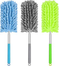 Mini Duster for Cleaning, 360° Bendable Hand Dusters with Extension Pole, Washable Small Duster for Car Interior, Office, Furniture