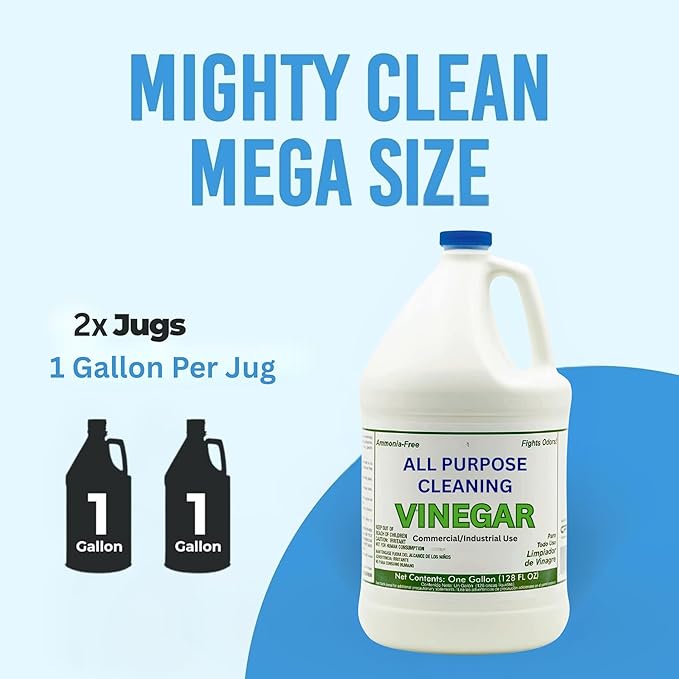 All Purpose Cleaning Vinegar, 5% Acidity | Multi-Purpose Household Surface Cleaner, Safe for Laundry, Effective Deodorizer, Ready to Use- 1 Gallon (Pack of 2)
