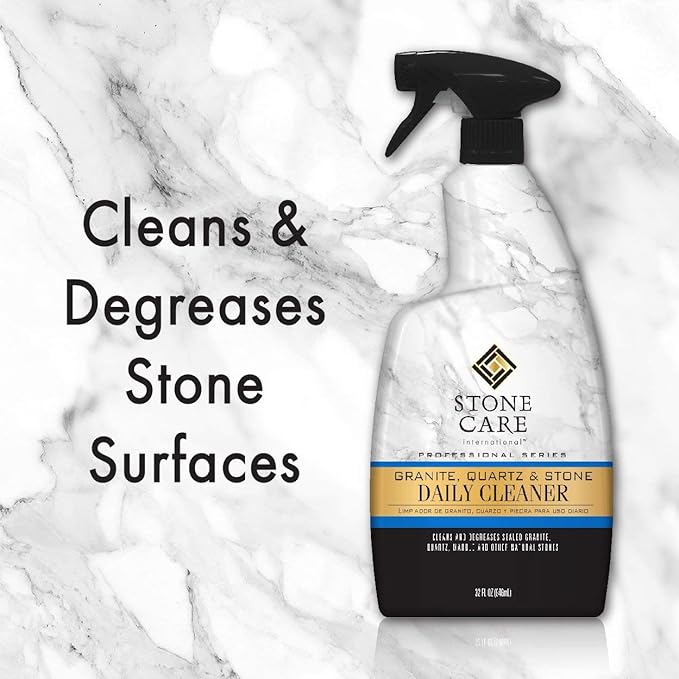 Stone Care International Daily Cleaner/Polish & Sealer Stone Care Kit for Granite, Quartz, Quartzite, Limestone Countertops - No residue, Superior Protection