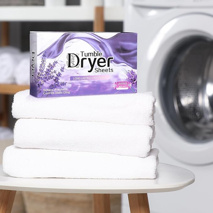 Hushee 600 Count Dryer Sheets Bulk Natural Fabric Softener Sheets Plant Lavender Laundry Softener Naturally Softens and Removes Static Cling