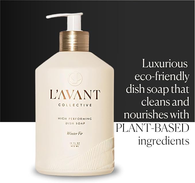 LAVANT Collective | Plant Based Dish Soap Liquid | Natural Cleaning Supplies & High Performing Dish Detergent | Formula for Sensitive Skin, Grease Removal, & Everyday Cleaning | Winter Fir Scent