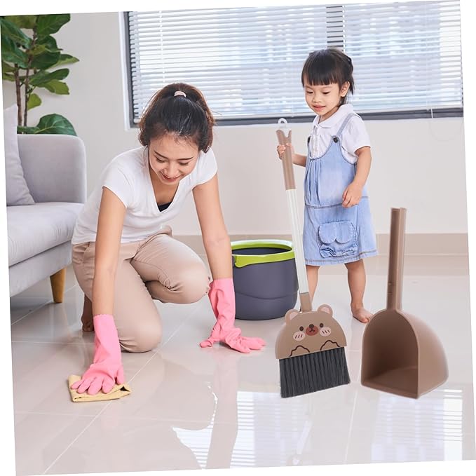 Broom and Dustpan Set for Boys and Girls Boy Girl Cleaning Tools Set Dustpan and Brush and Cleaning Accessories Safe Household Tools
