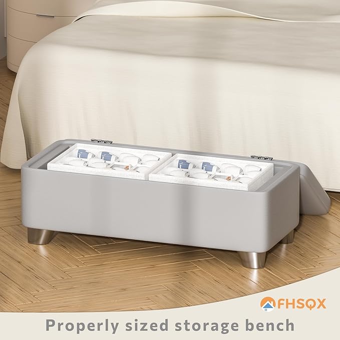 FHSQX 2 Pack Shoe Organizer for Closet,Fits up to 24 Pairs,Fabric Shoe Storage Bins,Large Shoe Box Storage Containers with Bottom Support for Shoes (White, (16.5 * 12.6 * 9.5) x1)