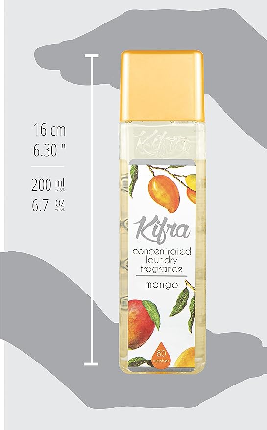 KIFRA MANGO Concentrated Laundry Fragrance 6.76 Fl Oz 200ml 80 Washing Cycles