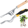 2 Pcs Hand Weeder Puller Tool, Manual Weed Puller Tool Kit, Garden Manual Weeder Removal Tools with V-Shaped Forks, for Garden Yard Lawn Farm Weed Roots Digging Removal Hand Tool