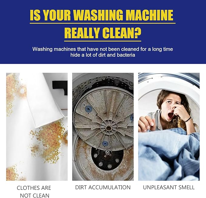Washing Machine Cleaner, Washing Machine Cleaner Descaler 12Pack,Deep Clean and Descaling for HE Front and Top Loaders Washer - High-Efficiency Tablets for a Fresh, Spotless Laundry