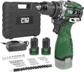 Prostormer 17V Brushless Power Drill Set, 60N.m Cordless Drill Driver with 2 Variable Speed, 3/8" Keyless Chuck, 24 Pcs Drill Bits, 2pcs 1.5Ah Battery & Charger, Storage Box Included