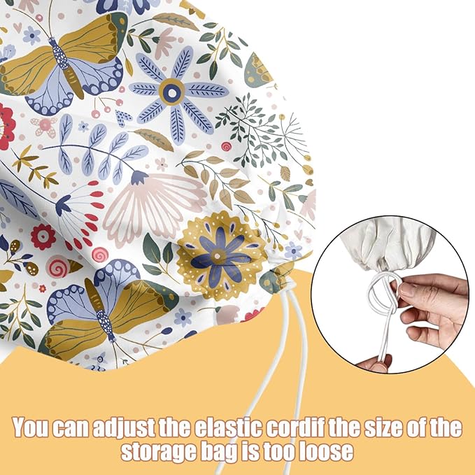 Butterfly Plastic Bag Holder, Wall Mount Grocery Bag Holder, Plastic Storage bag, Pull Rope Free Adjustment, Plastic Bag Holders for Grocery Bags, Plastic Bag Dispenser for Home Kitchen Office