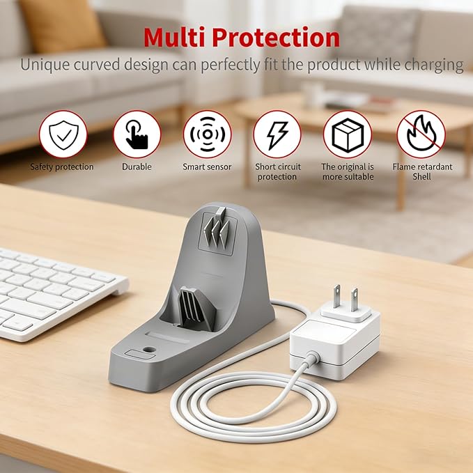 8.2V 150mA Charging Dock Compatible with Black and Decker HNVC215B12AEV Dusbuster Handheld Vacuum, Replacement Charger Base Compatible with Black + Decker HNVC215B HNVC220B Hand Vacuum