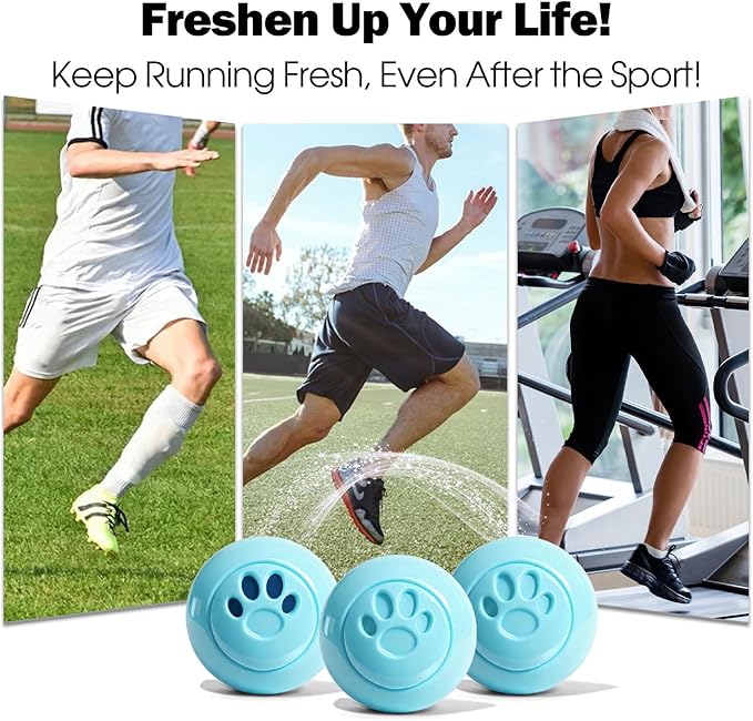 SCENTORINI Shoe Deodorizer Balls, 8 Pack Baby Powder Scent Sneaker Deodorizer Balls, Odor Eliminator for Smell Shoes Boots, Long Lasting Shoe Freshener for Gym Bags, Drawers and Small Spaces