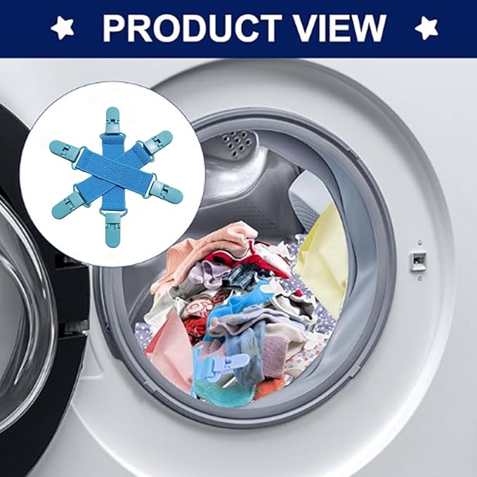 Sheet Detangling Tool For Dryer, Fitted Sheet Dryers Detangling Clips, Sheets Straightener, Bed Sheets Clips Holder For Untangling Twisting Washer Dryer Businesses Home Hotel
