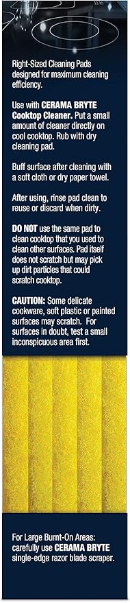 Cerama Bryte Cooktop Cleaning Pads, 10-Count 2 Pack
