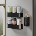 Magnetic Cup Holder for Fridge for 20/30/40 oz Stanley Tumblers Water Bottle Organizers 2 Pack with Straw Accessories Kitchen Storage (6 Cups)
