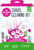Dapple Travel Cleaning Kit with Bottle & Dish Soap, Drying Rack, Silicone Brush
