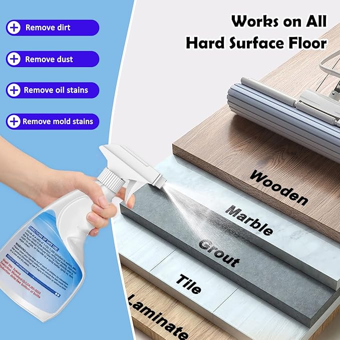 Floor Cleaner Concentrate, Hard Surface Floor Cleaner Spray for Hardwood, Ceramic Tile, Marble, Grout, and Composite Material Surface, Bathroom Cleaning Kit -120ml