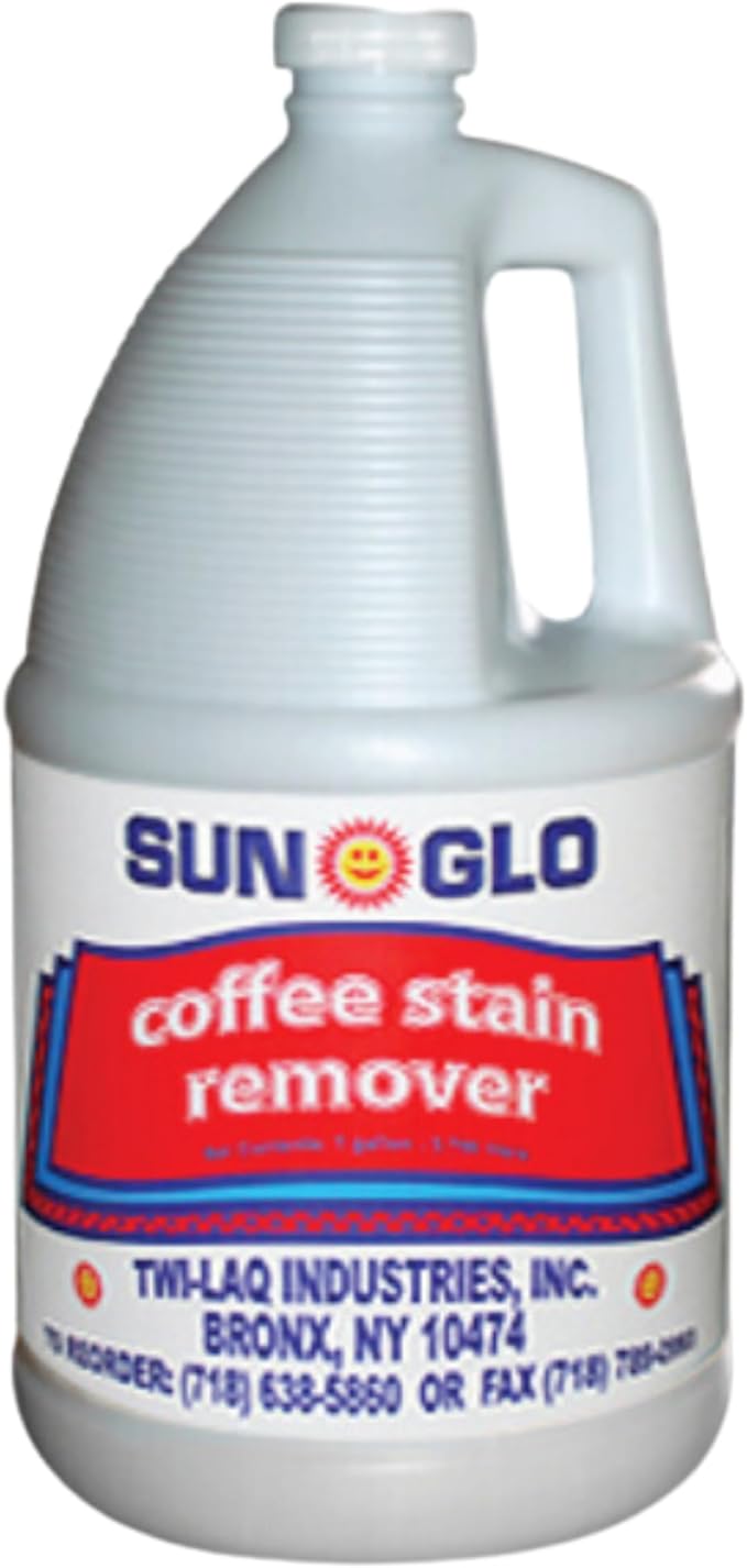Sun-Glo Ultra-Efficient Coffee Stain Remover for Upholstery & Carpet - Experience Spotless Clean! (4x1 Gallon Case)