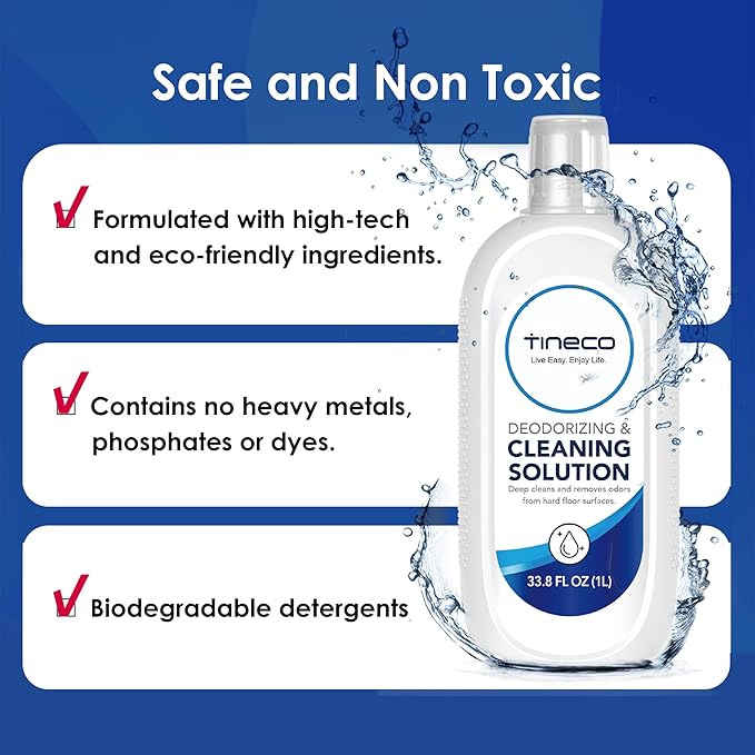 Tineco Floor Cleaning Solution 1L (33.8 OZ) for i5/i6 Stretch & FLOOR ONE S5/S6/S7/S9 Artist & S6/S7/S9 Master & Breeze Series, (EXCEPT iFLOOR 5 Steam/S5/ S7/ S9 Artist Steam Series) Wet Dry Vacuum