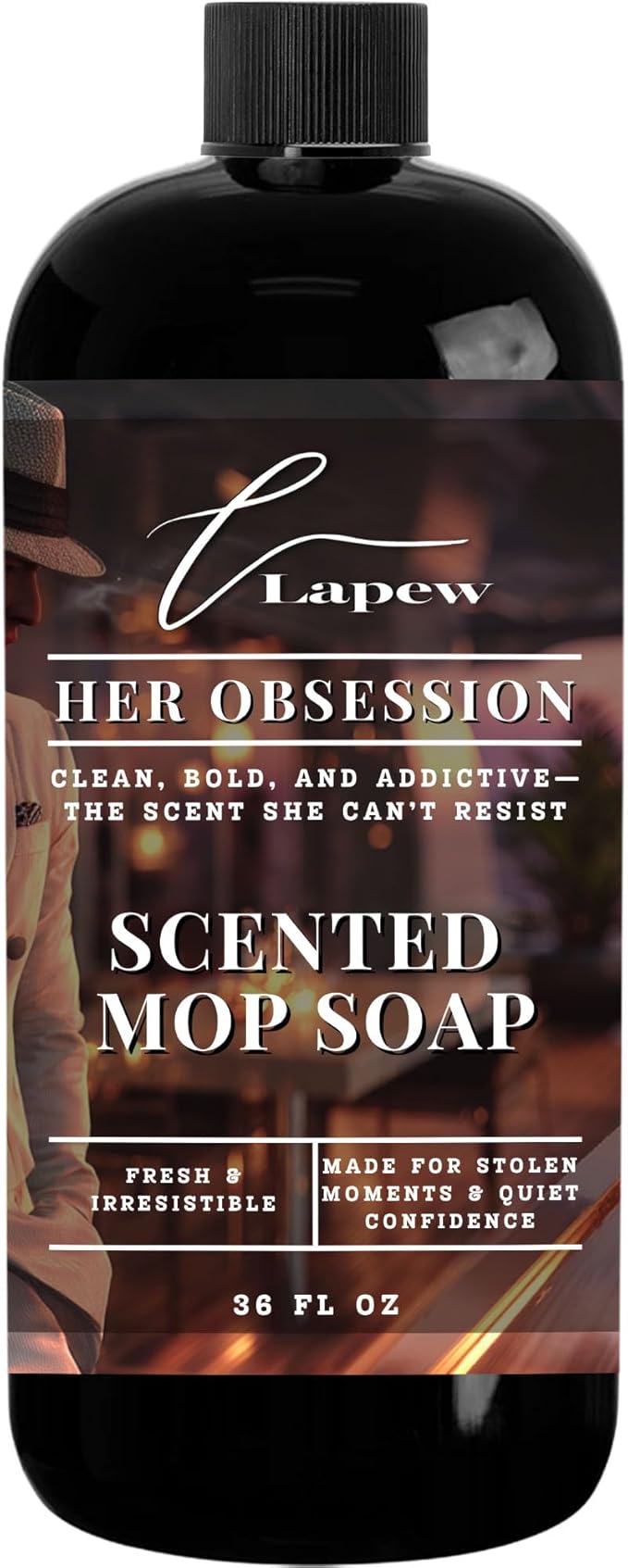 Lapew Her Obsession Scented Mop Soap - Luxury Floor Cleaner Concentrate for Mopping Tile, Laminate, Vinyl & Hardwood | Streak-Free, Low-Foam | 36 oz