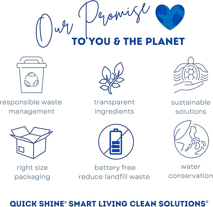 Quick Shine Multi Surface Floor Clean + Polish Mop Kit w/ 3 Reusable Pads & 1-16 oz. Floor Finish | Use Wet + Dry | Hardwood, Luxury Vinyl Plank, Laminate | Safer Choice pH Neutral Formula