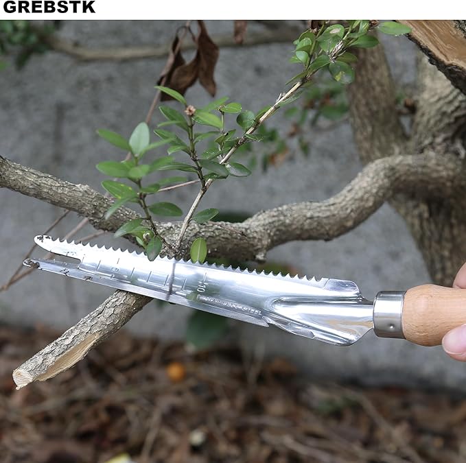 GREBSTK Garden Manual Weeding Tools Stainless Steel Beech Handle Shovel for Weeding, Cultivating, Transplanting, Digging
