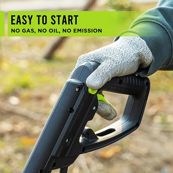 Steelite Electric Garden Tiller & Cultivator – 14-Inch 10 Amp Tilling Width, 4 Steel Tines, Foldable Handle & Adjustable Wheels | Compact Corded Rototiller for Effortless Soil Cultivation, Green