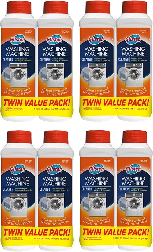 Glisten Washer Magic Washing Machine Cleaner and Deodorizer, 8 Bottles