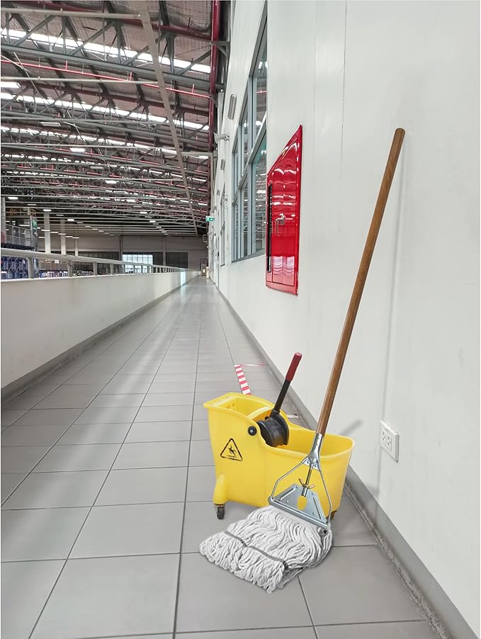 59" Mop Stick Quick Change Commercial Grade Mop Handle Pack of 2 Industrial Strength Wooden Handle Wet Mops for Floor Cleaning Heavy Duty (Mop Heads Not Included)