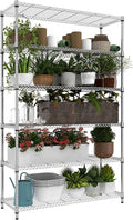 M MZG 6 Tiers Storage Shelves Load 2100LBS, Metal Shelving Wire Metal Shelving Unit Shelves for Storage Adjustable Garage Shelving for Pantry Kitchen Garage Chrome 17.7" D x 47.3" W x 82.4" H