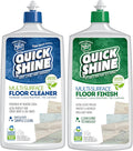 Quick Shine Multi Surface Floor Cleaner & Floor Polish w/Clean Shine Technology 2-27oz Bottles | Use on Hardwood, Laminate, Luxury Vinyl Plank, Tile & Stone | Safer Choice Formulas