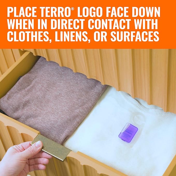 TERRO Clothes Moth Killer – T2903 3 Pack | Kills Adult Clothes Moths, Larvae and Moth Eggs | No Moth Balls Odor