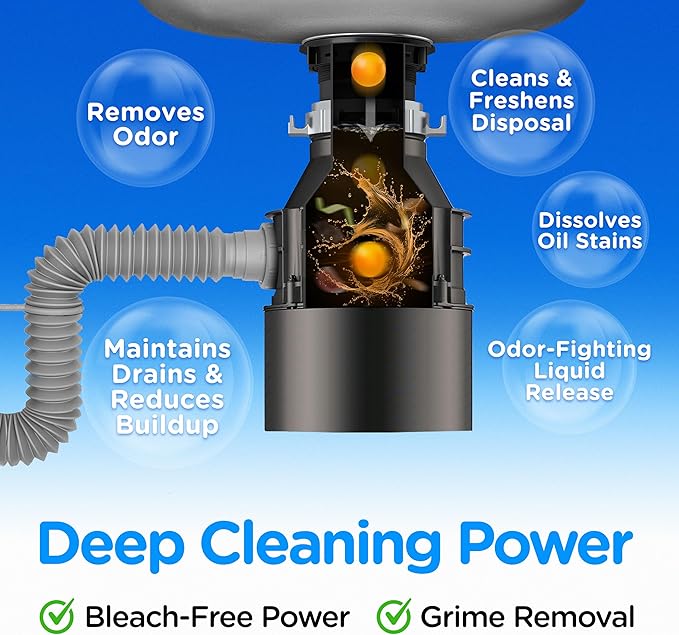 Compac Home Plink Garbage Disposal Cleaner and Deodorizer 60ct VALUE PACK - Orange
