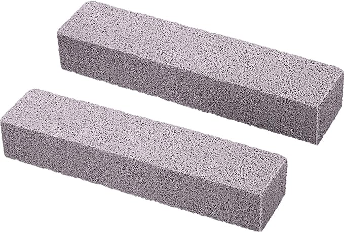 Chinco 2 Packs Pumice Stick for Cheaning, Pumice Scouring Stone Pad Removing Stain Grime Without Leaving Scratches for Kitchen Oven Stove Home Bathroom Toilet Pool House Cleaning Supplies