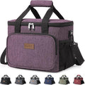 Lifewit Large Lunch Bag, Insulated Lunch Box, Soft Cooler Cooling Tote for Adult Men Women, Purple 24-Can (15L)