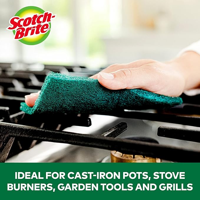 Scotch-Brite Heavy Duty Scour Pads, Scouring Pads for Kitchen and Dish Cleaning, 8 Pads (Pack of 2)
