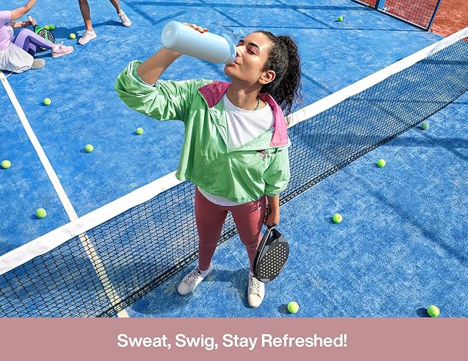 POWCAN 32 oz Insulated Water Bottle with 2-in-1 Straw and Spout Lid, Keep Cold 24H, Leak-Proof, BPA-Free, Double Wall Stainless Steel Water Bottle for Sports, Gym, Travel, and School (Dried Rose)