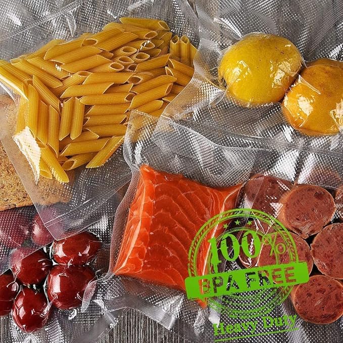 Vacuum Sealer Bags For Food:6 Rolls 11"x20' Commercial Grade BPA Free Bag Rolls Durable Customized Size Food Vac Bags for Storage and Sous Vide Cooking Puncture Prevention