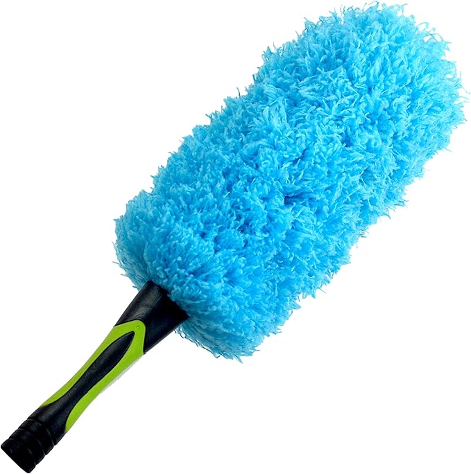 EVERSPROUT Flexible Microfiber Feather Duster | 17-inch Brush Head with Hand-Grip | Lightweight, Attracts Dust | Twists onto Standard Acme Threaded Pole | (Duster Attachment Only, No Pole)