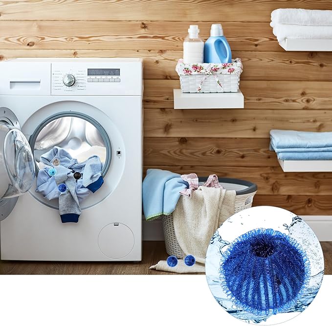 Blulu 12 Pieces Pet Hair Remover for Laundry Dryer Balls Reusable Washing Machine Hair Catcher Pet Dog Cat Catcher Lint Remover (Gray Blue Color)