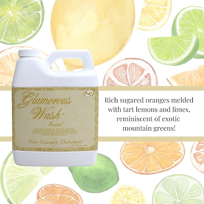 Worldwide Nutrition Bundle: Tyler Candle Company Glamorous Wash Entitled Laundry Detergent - Luxury Liquid Laundry Detergent - 32 oz (907 g) Entitled Detergent and Multi-Purpose Key Chain