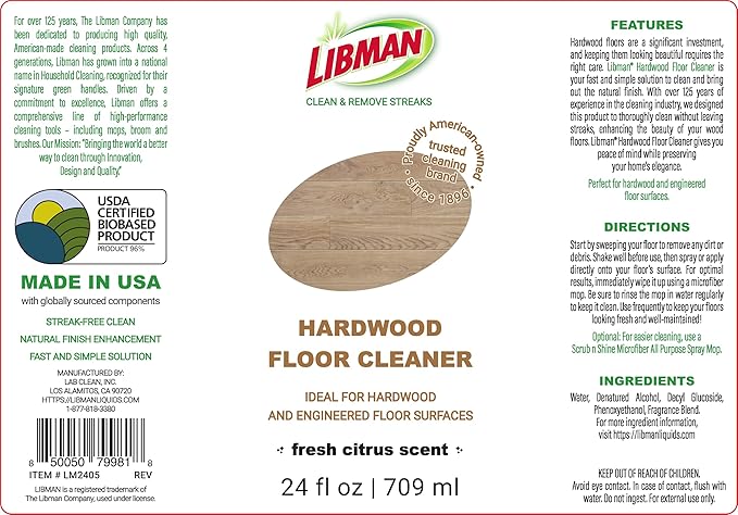 Libman Liquids Hardwood Floor Cleaner (64 oz)